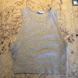 Zara Gray Crop Tank
